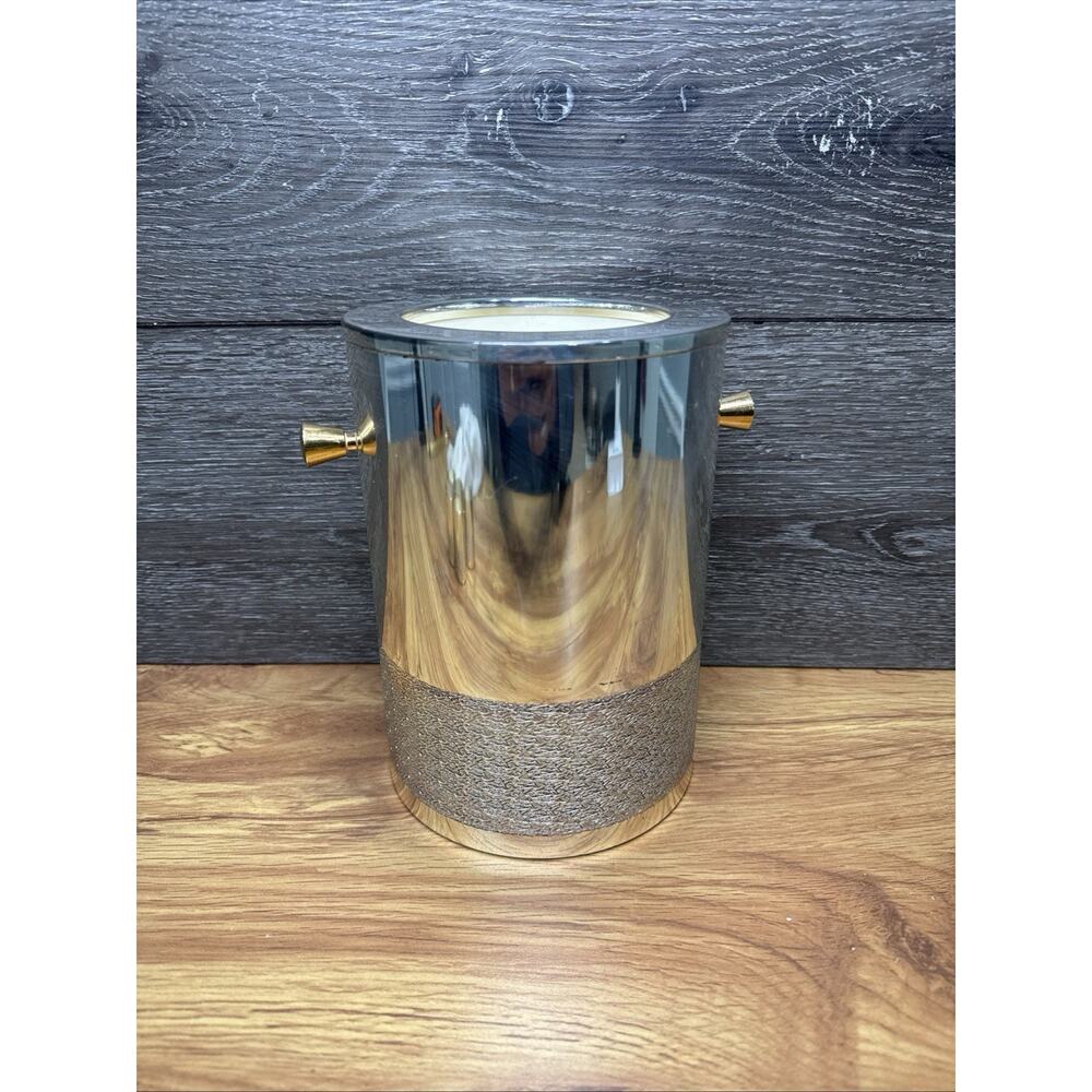 BSF Germany Vintage Silver & Gold Tone Wine Chiller Hollywood Regency Style